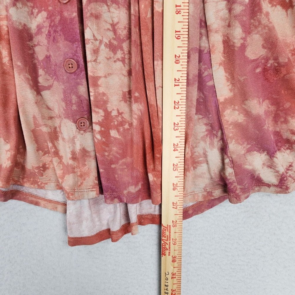 Torrid Skirt Womens 1 Pink Orange 1X Tie Dye Stretch Midi A Line Flowy Casual - Picture 7 of 13